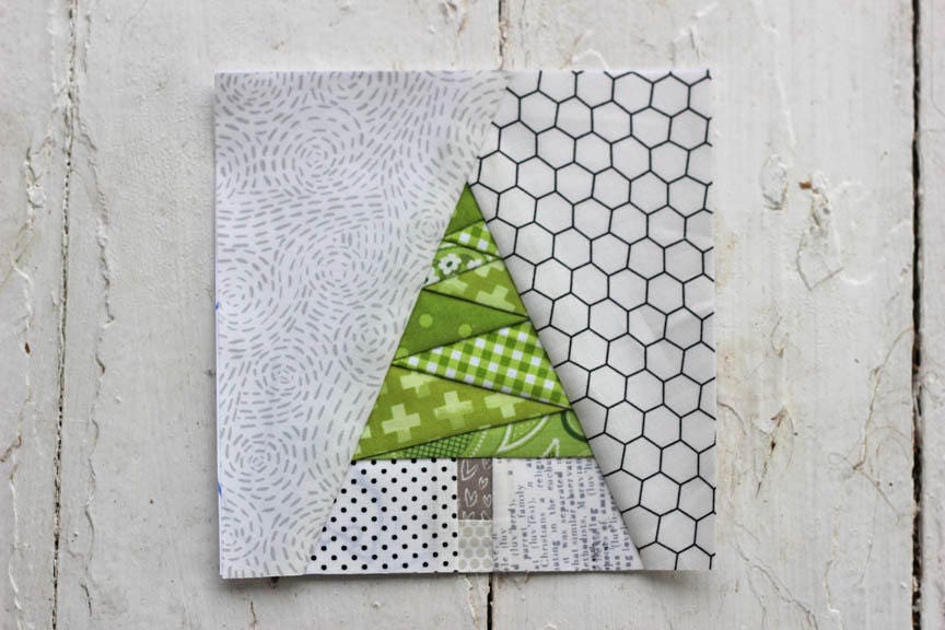 Geometric Christmas Tree Foundation Paper Piecing Quilt Block PDF Pattern - Instant Download