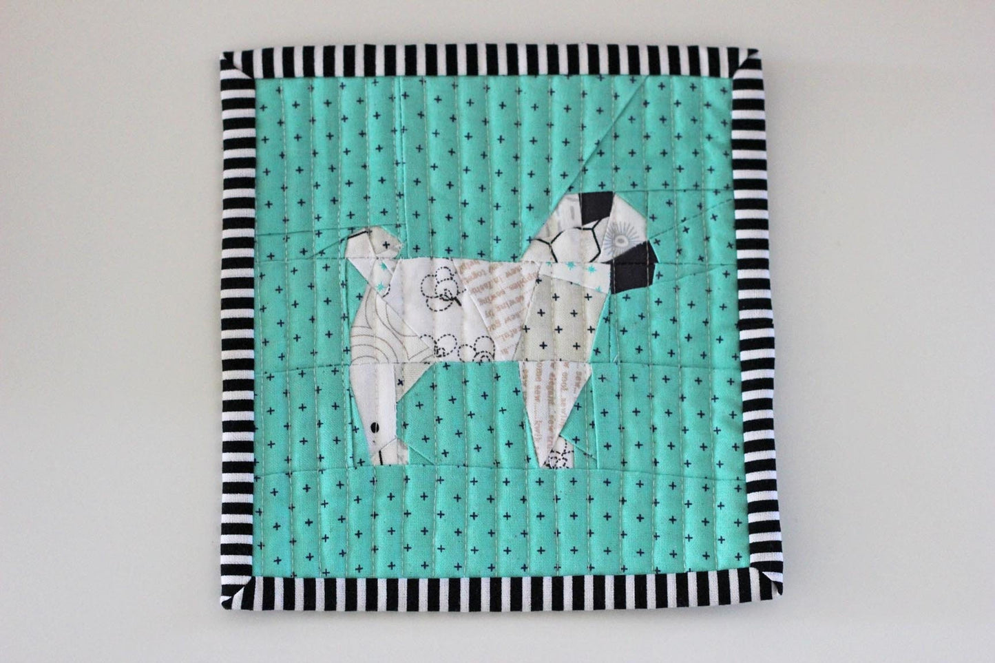Mimi the Pug Foundation Paper Piecing Quilt Block PDF Pattern - Instant Download