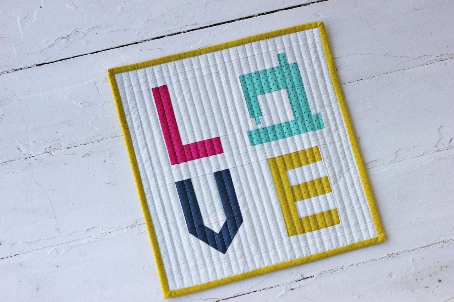Sew in Love Mini Quilt PDF Pattern - Instant Download