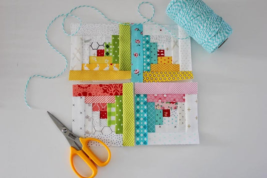 Tiny Log Cabin Foundation Paper Piecing Quilt Block PDF Pattern - Instant Download