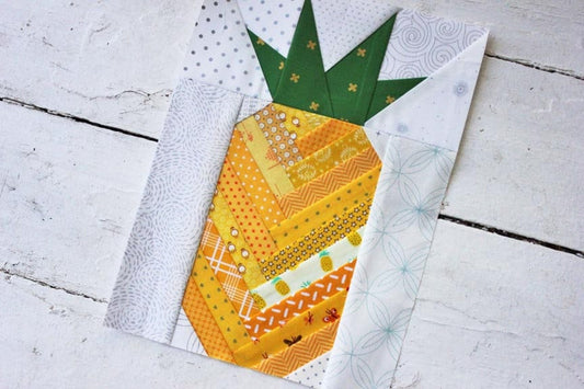 Herringbone Pineapple Foundation Paper Pieced Quilt Block PDF Pattern - Instant Download