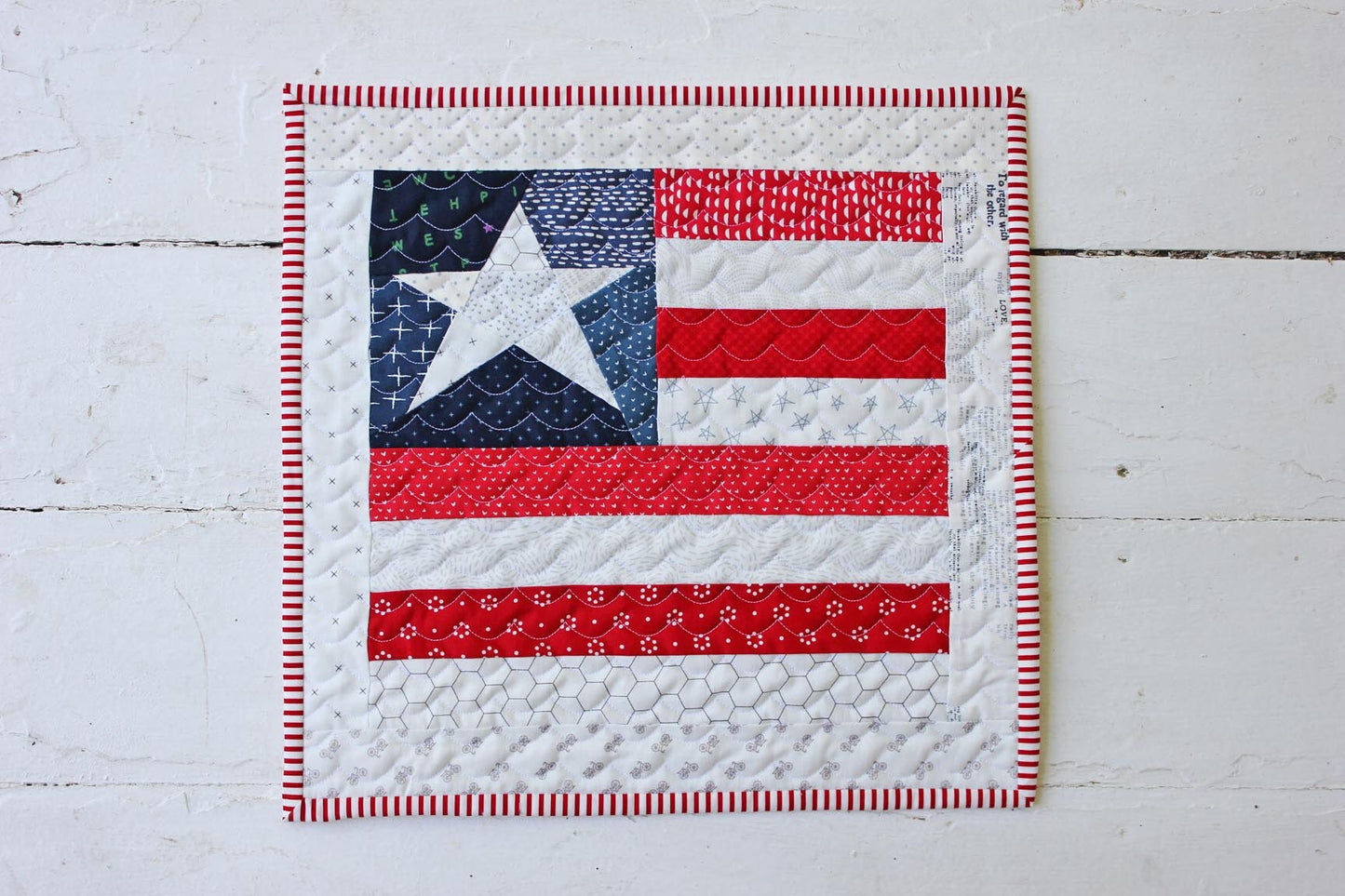 Star Spangled Mini Quilt PDF Pattern - Instant Download