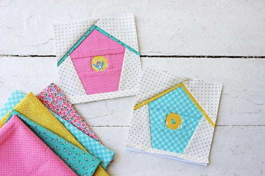 Birdhouse Foundation Paper Pieced Quilt Block PDF Pattern - Instant Download