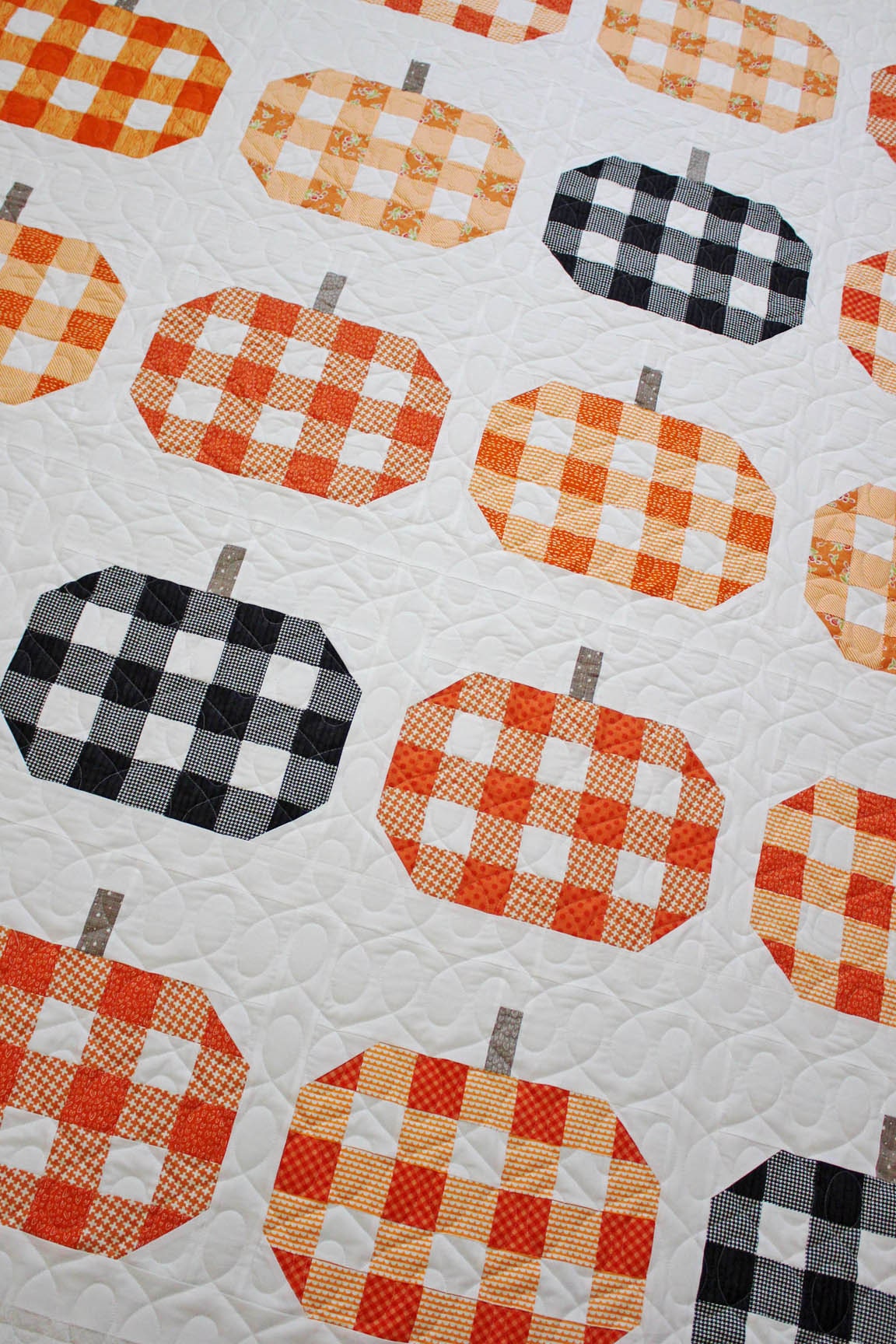 Plaid Pumpkins Quilt PDF Pattern - Instant Download