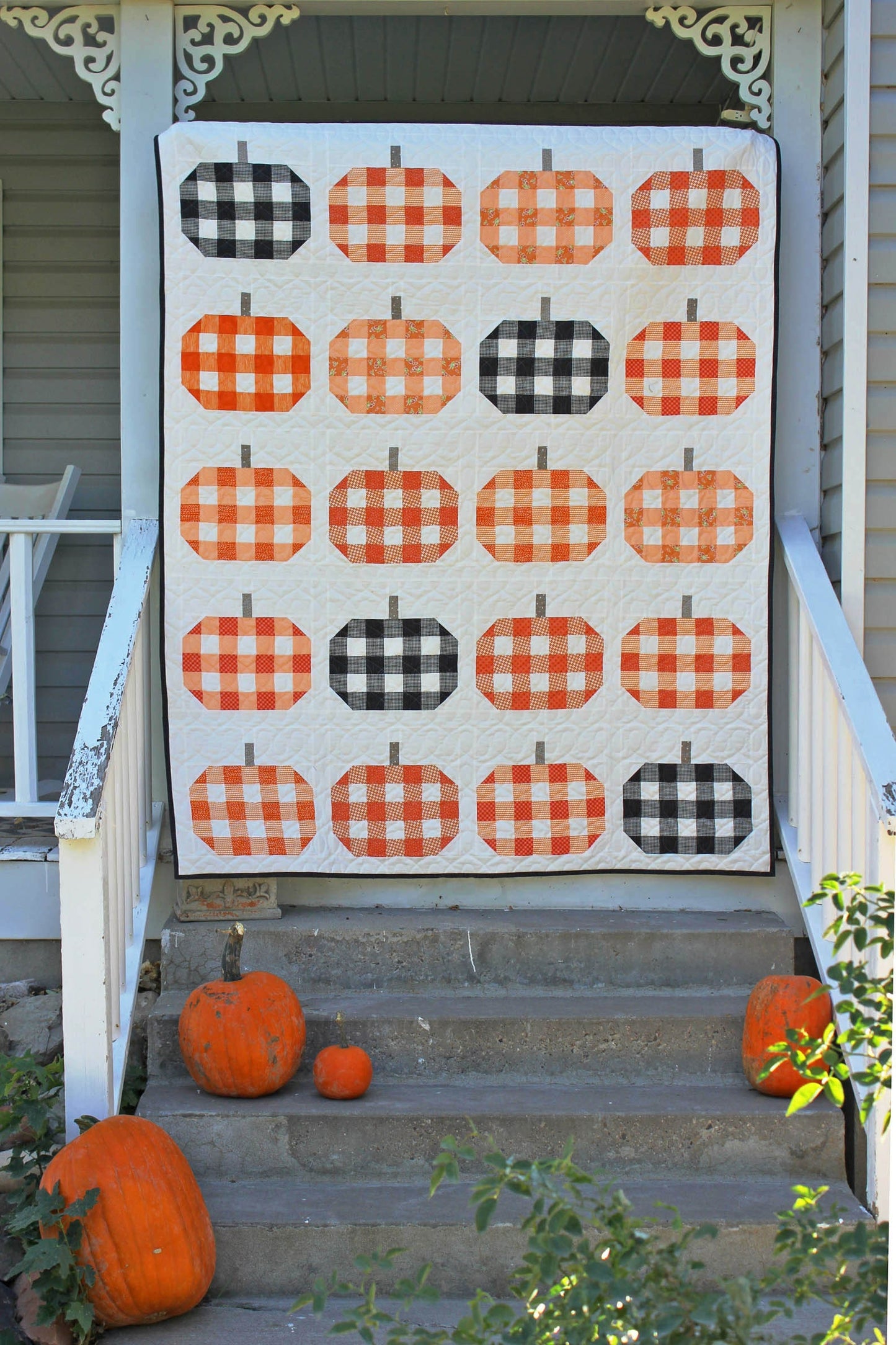 Plaid Pumpkins Quilt PDF Pattern - Instant Download