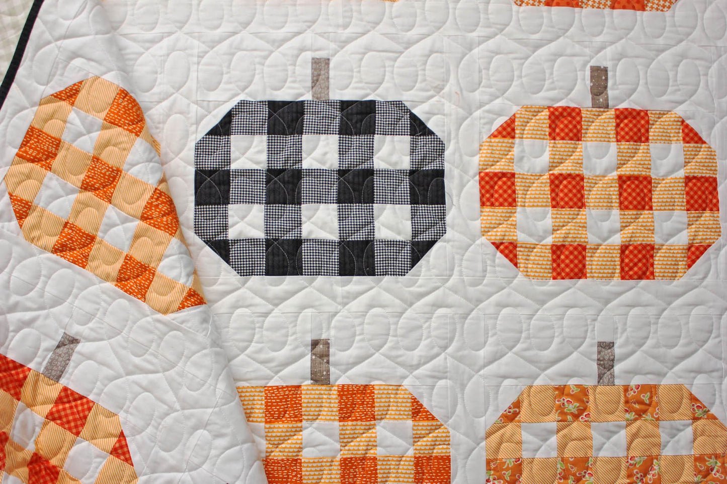 Plaid Pumpkins Quilt PDF Pattern - Instant Download