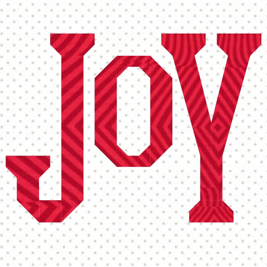 JOY Foundation Paper Piecing Quilt Block PDF Pattern - Instant Download
