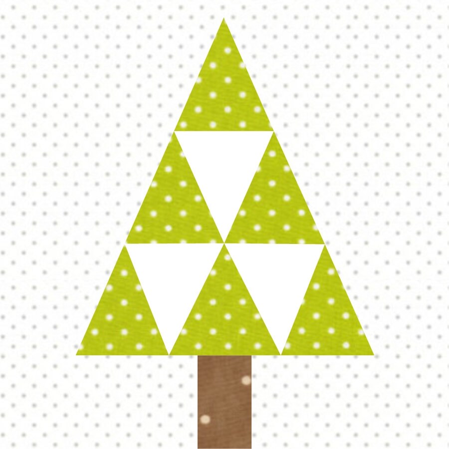 Mod Tree Foundation Paper Piecing Quilt Block PDF Pattern - Instant Download