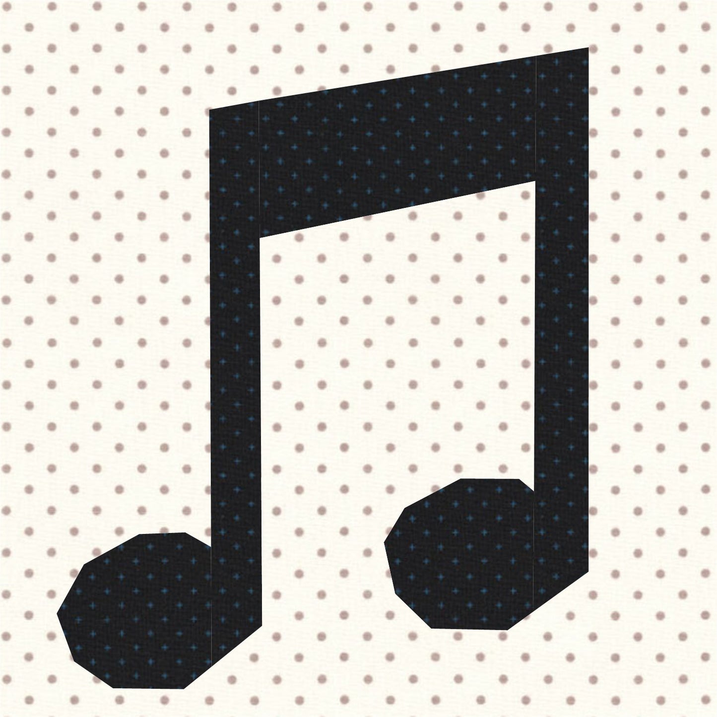 Music Notes Foundation Paper Pieced Quilt Block PDF Pattern - Instant Download