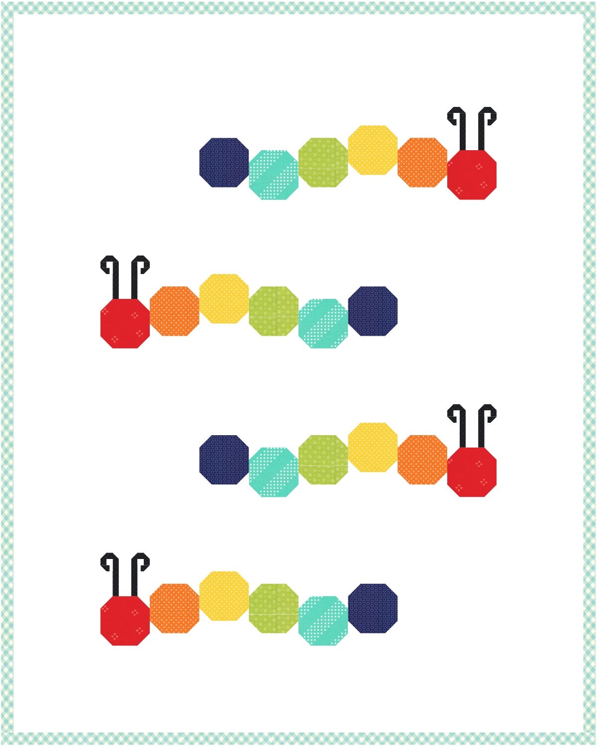 Caterpillar Quilt PDF Pattern - Instant Download