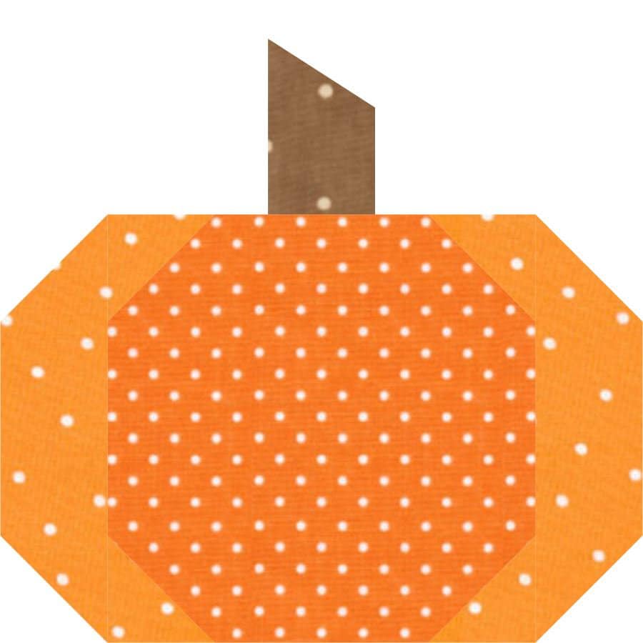 Tiny Pumpkin Foundation Paper Piecing Quilt Block PDF Pattern - Instant Download