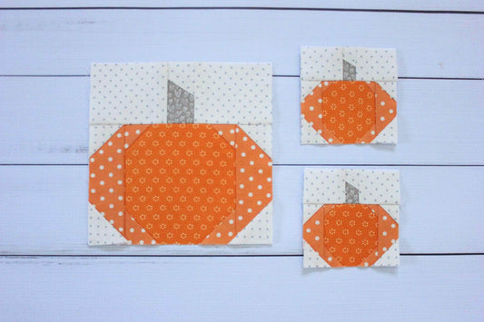 Tiny Pumpkin Foundation Paper Piecing Quilt Block PDF Pattern - Instant Download