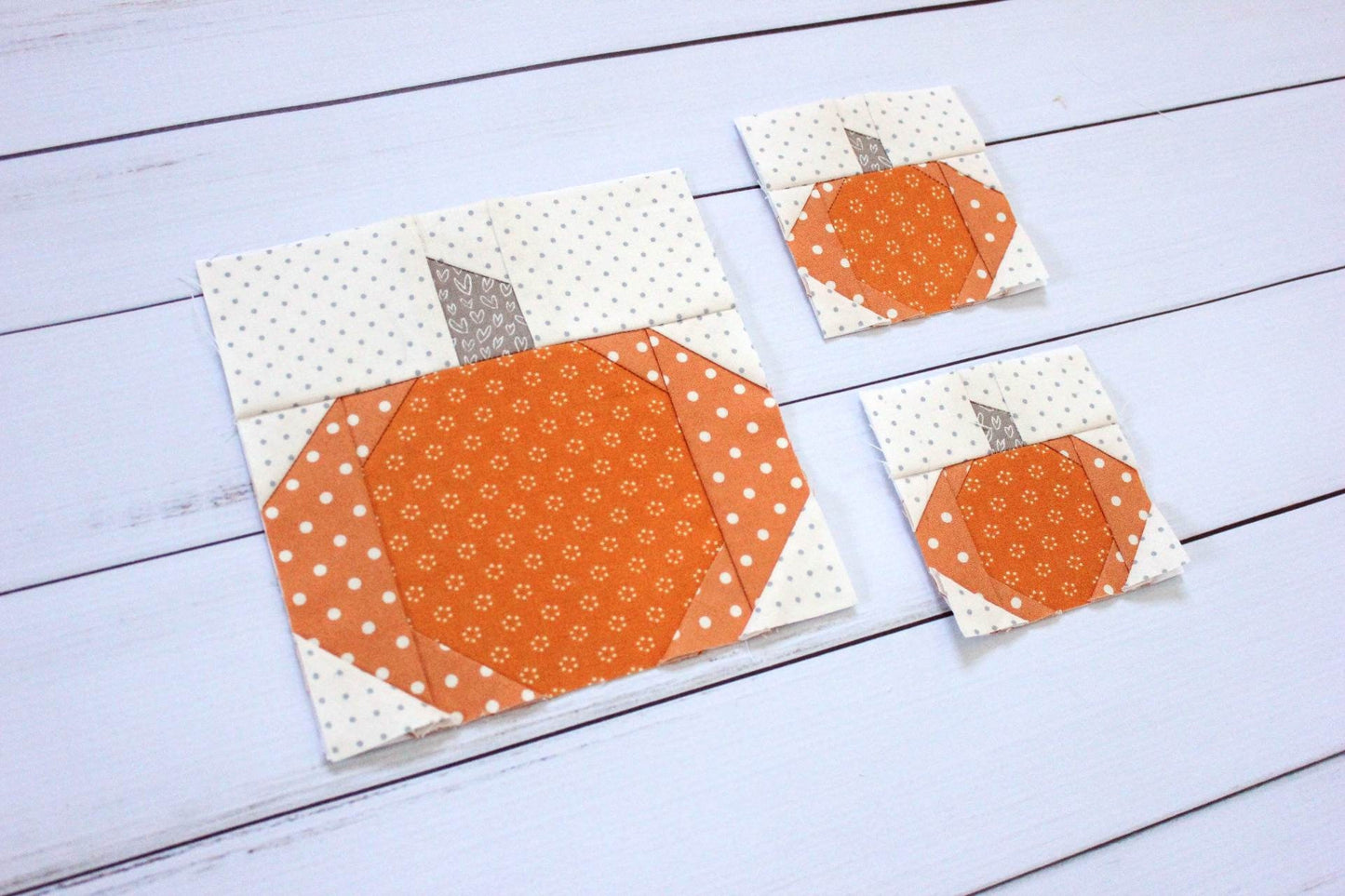 Tiny Pumpkin Foundation Paper Piecing Quilt Block PDF Pattern - Instant Download