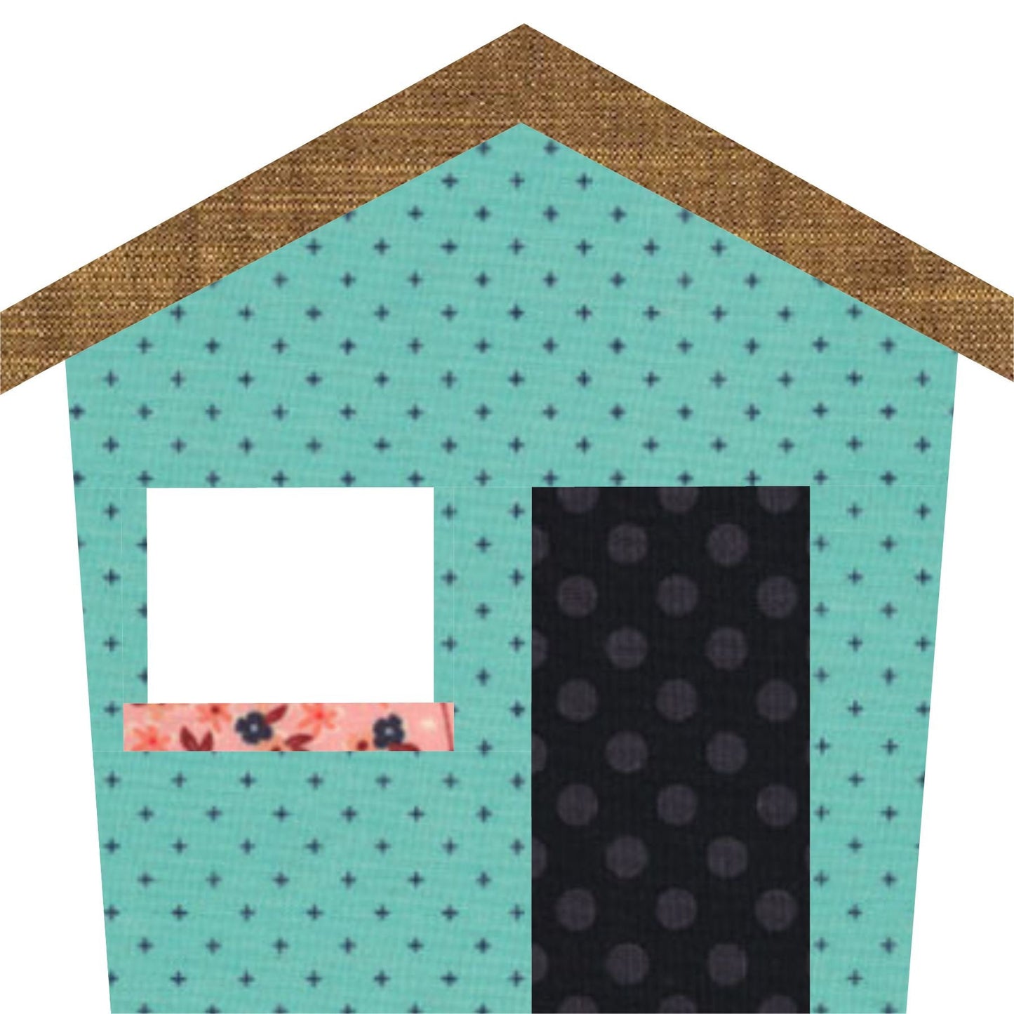 Tiny House Foundation Paper Piecing Quilt Block PDF Pattern - Instant Download