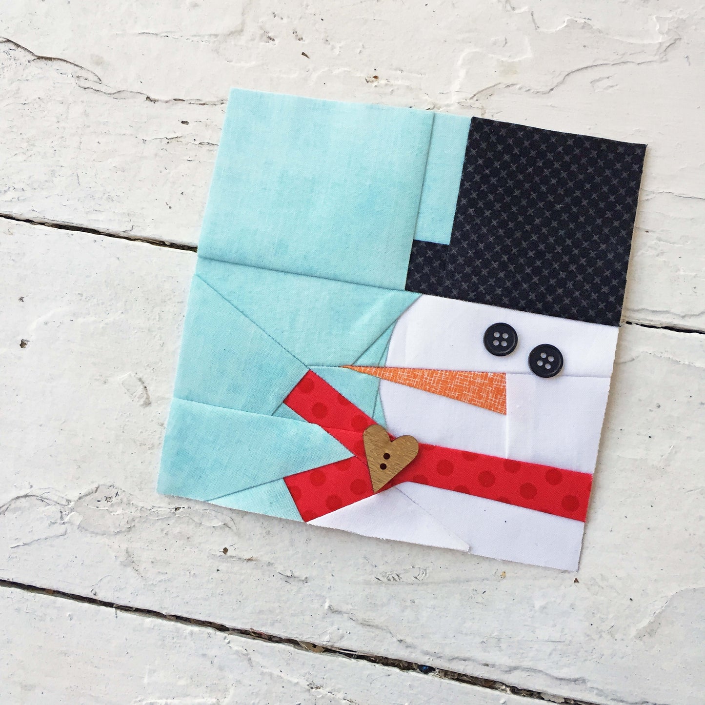 Snowman Foundation Paper Piecing Quilt Block PDF Pattern - Instant Download