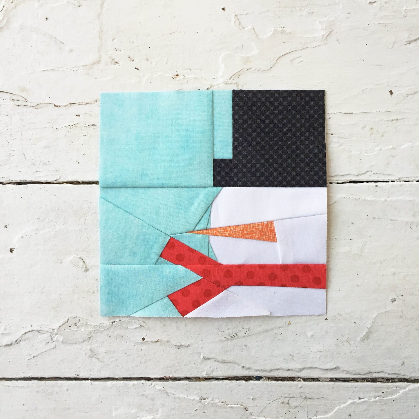 Snowman Foundation Paper Piecing Quilt Block PDF Pattern - Instant Download