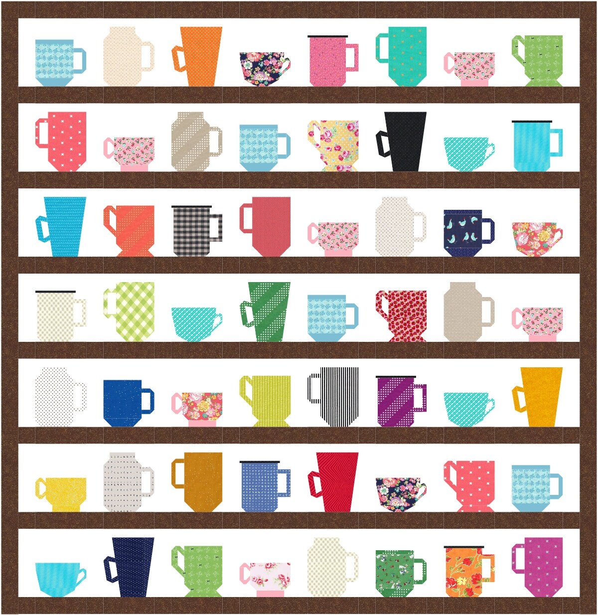 Mugs Quilt PDF Pattern - Instant Download