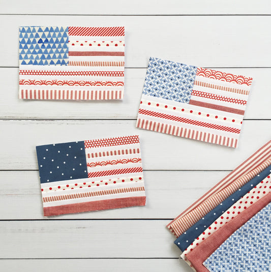 American Flag Foundation Paper Piecing Quilt Block PDF Pattern - Instant Download