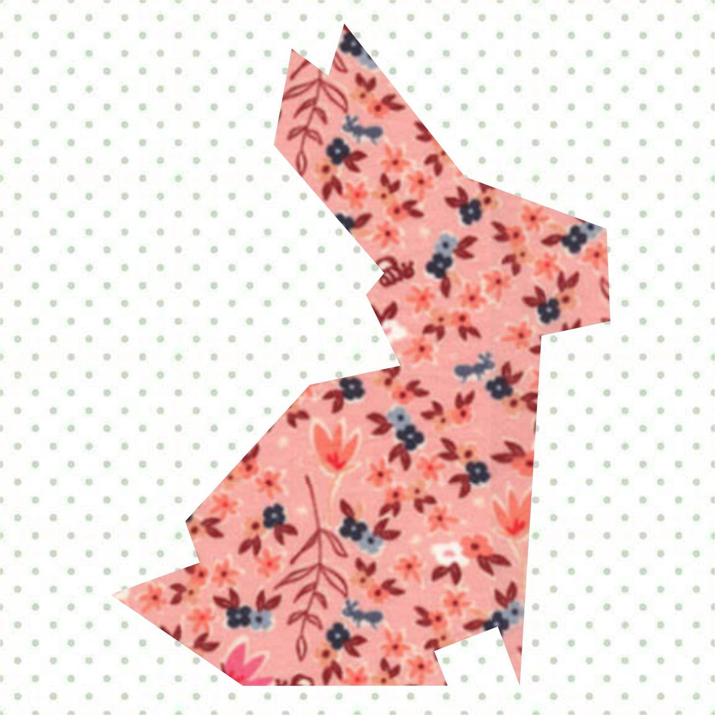 Bunny Foundation Paper Piecing Quilt Block PDF Pattern - Instant Download
