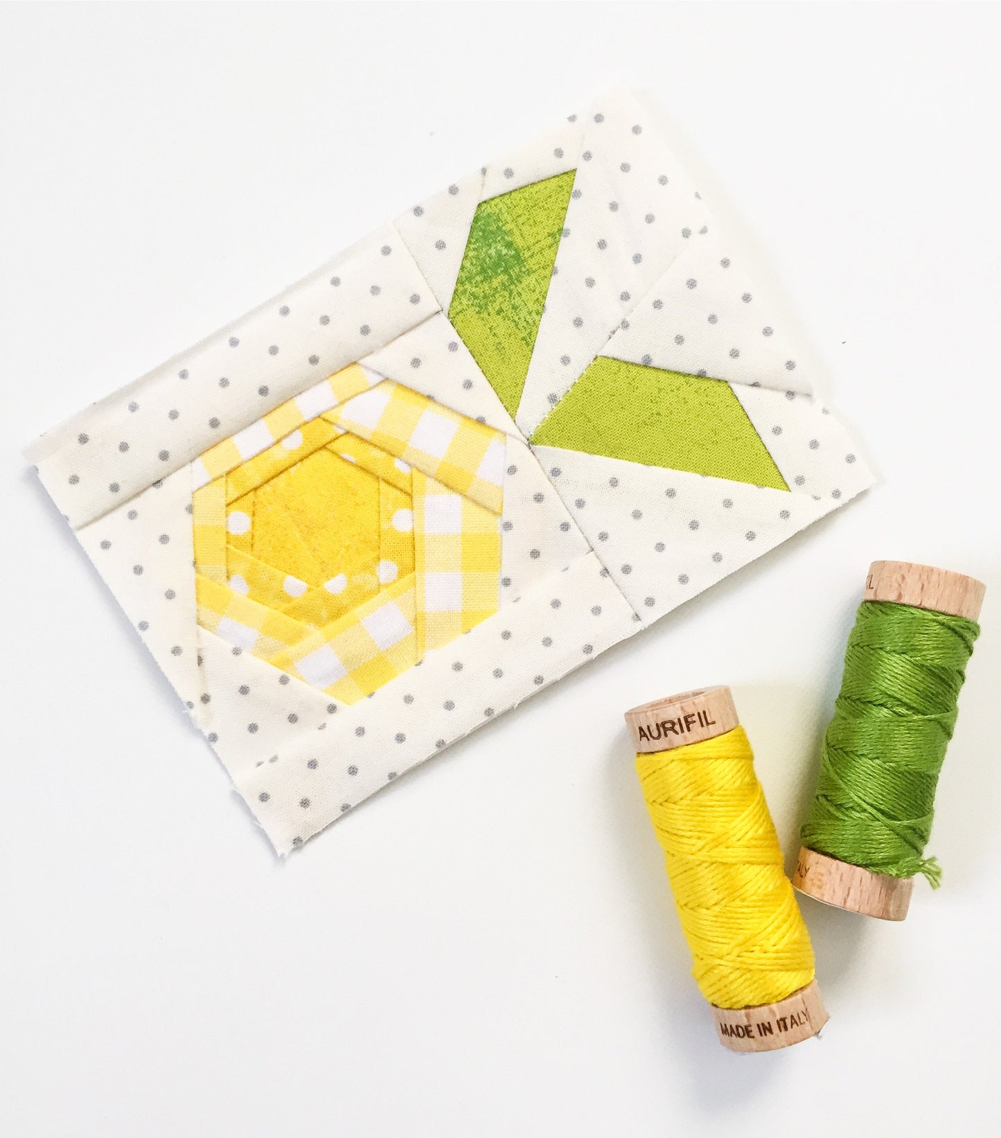Hexie Flower Foundation Paper Piecing Quilt Block PDF Pattern - Instant Download