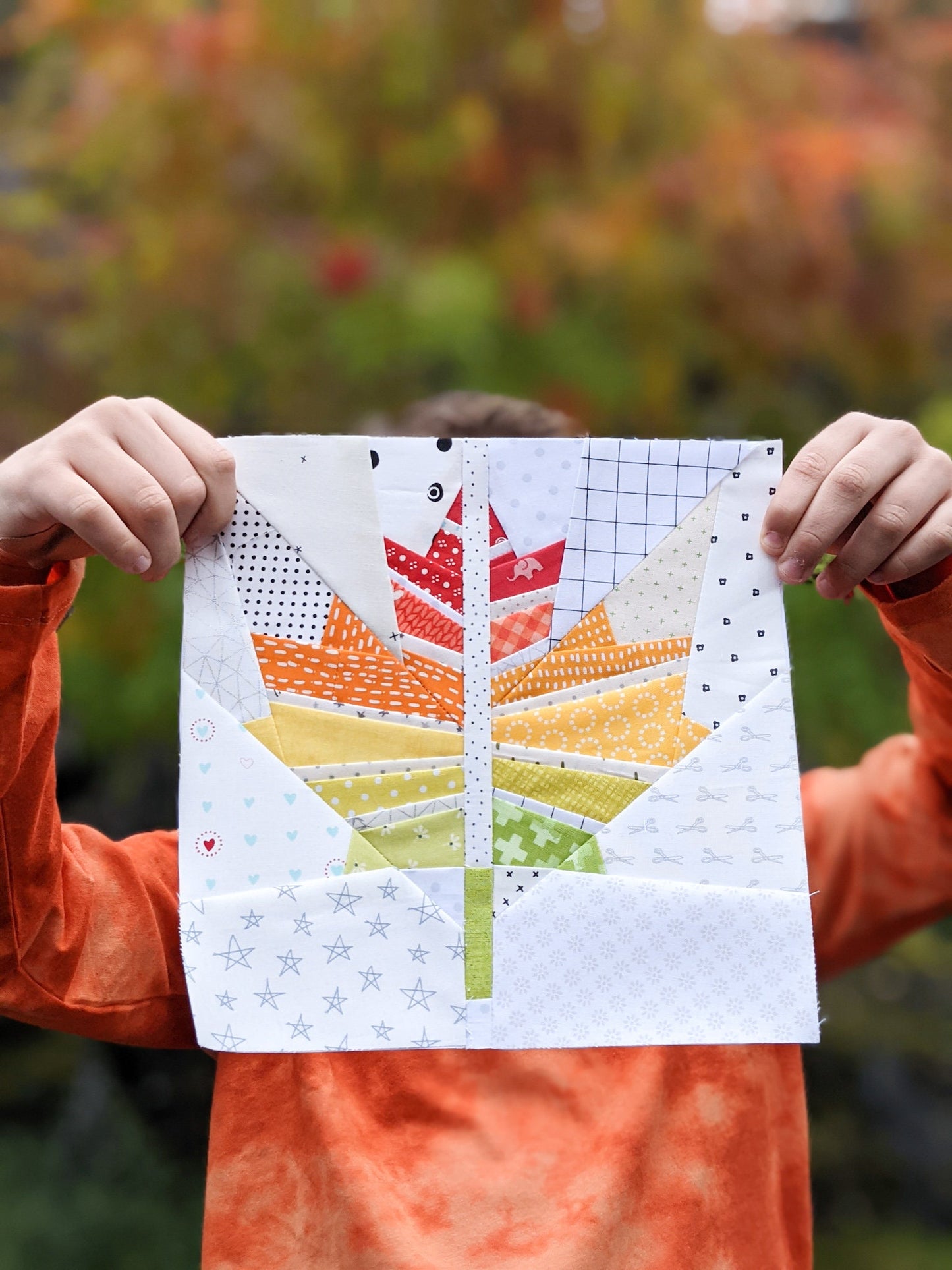 Maple Leaf Foundation Paper Piecing Quilt Block PDF Pattern - Instant Download