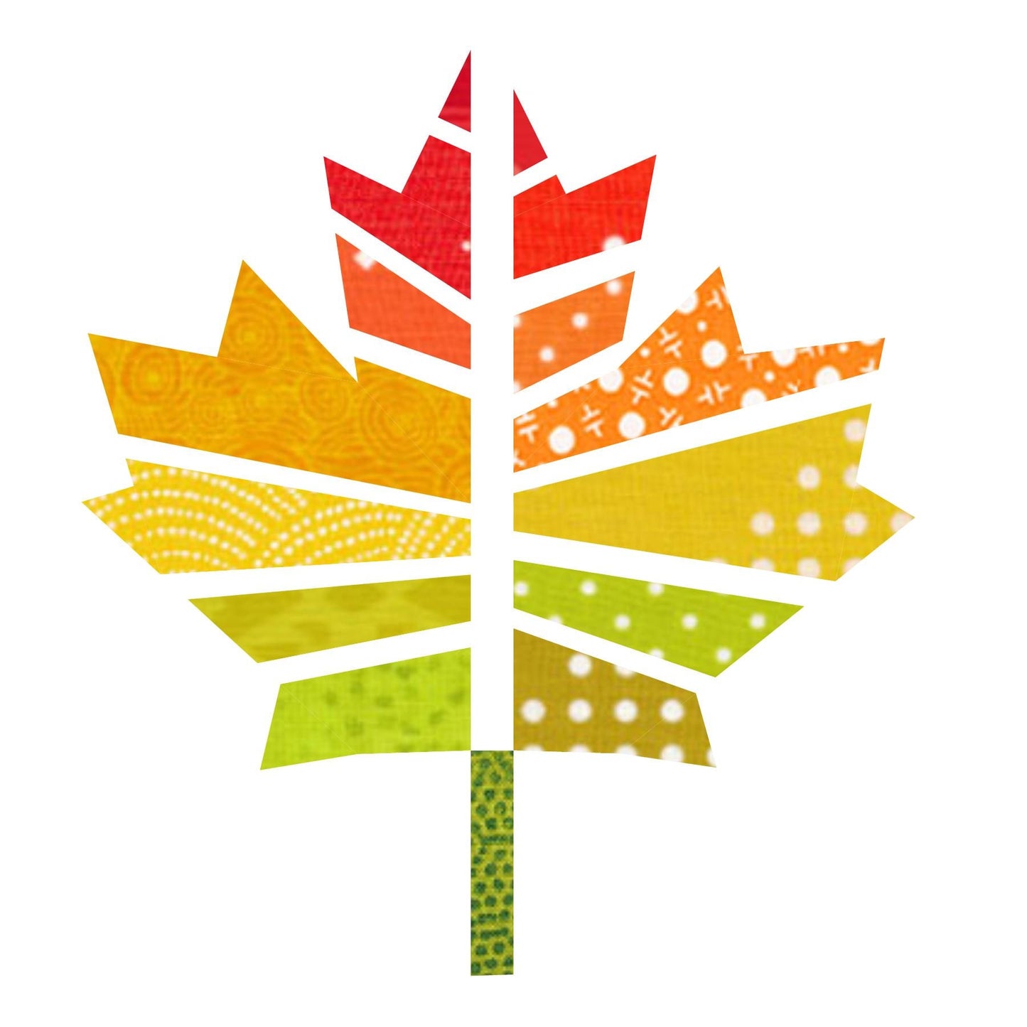Maple Leaf Foundation Paper Piecing Quilt Block PDF Pattern - Instant Download