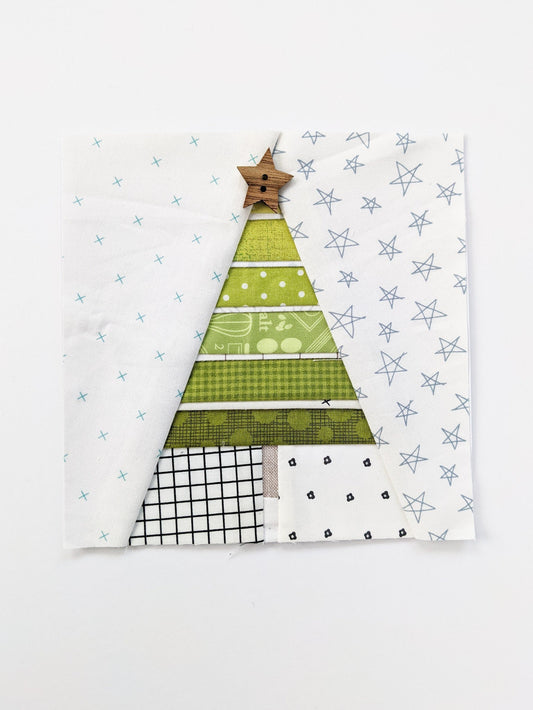 Garland Trees Foundation Paper Piecing Quilt Block PDF Pattern - Instant Download