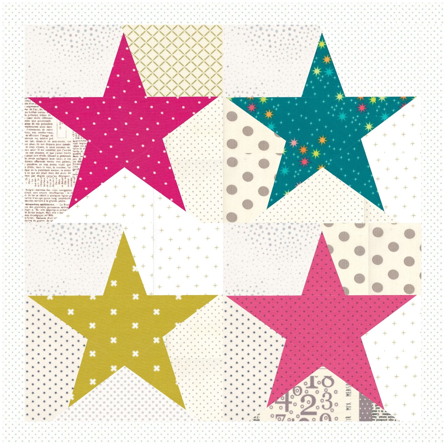 Classic Star Foundation Paper Piecing Quilt Block PDF Pattern - Instant Download