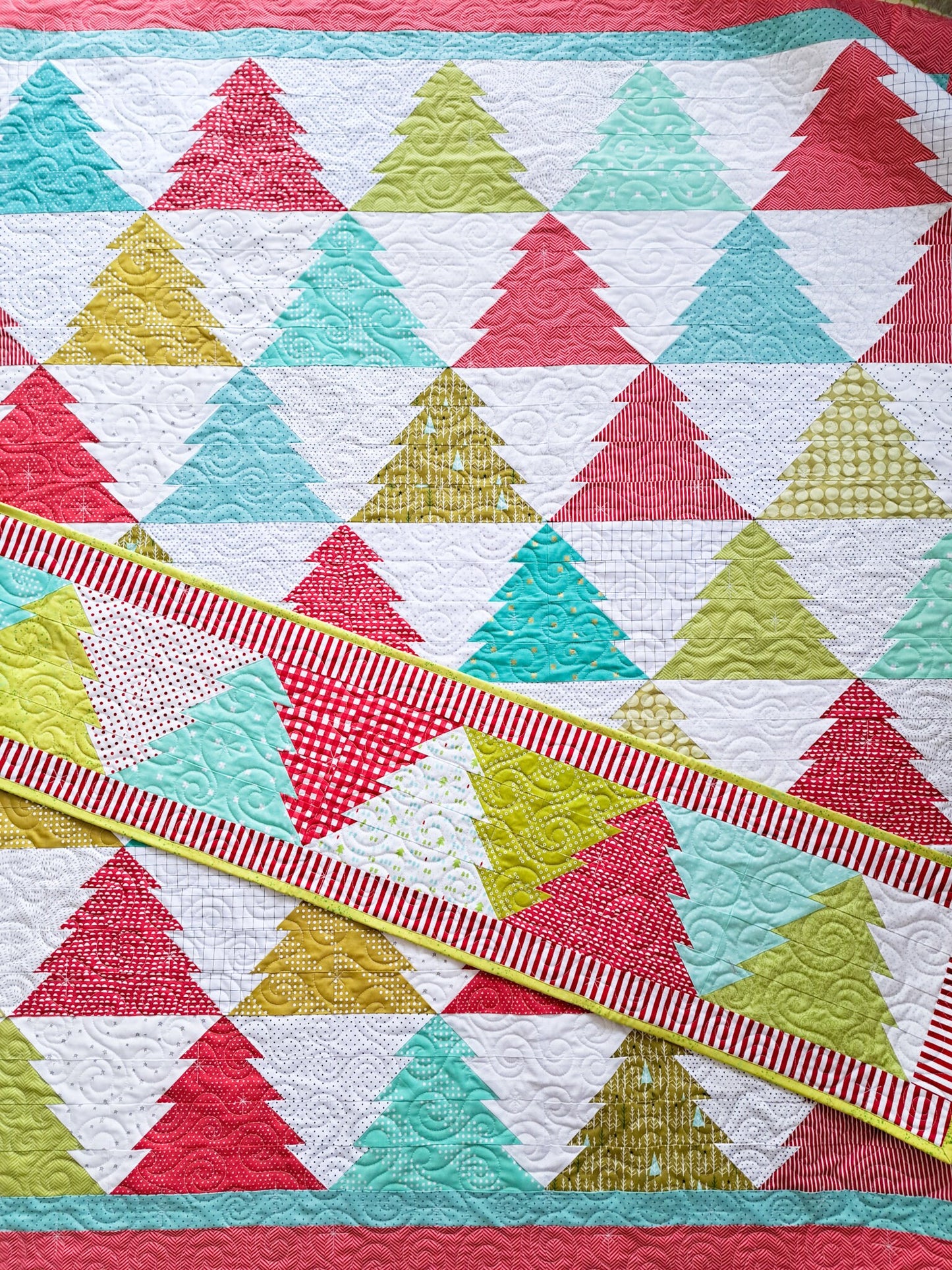 Merry Little Trees Quilt and Table Runner PDF Pattern Bundle - Instant Download