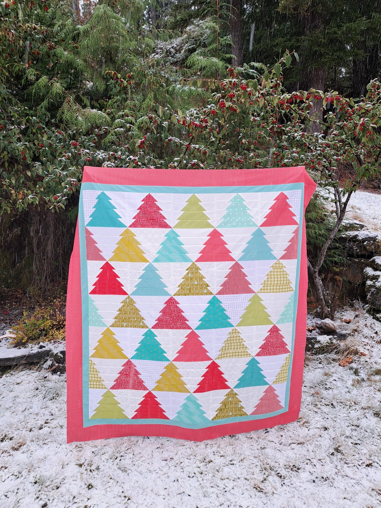 Merry Little Trees Quilt and Table Runner PDF Pattern Bundle - Instant Download