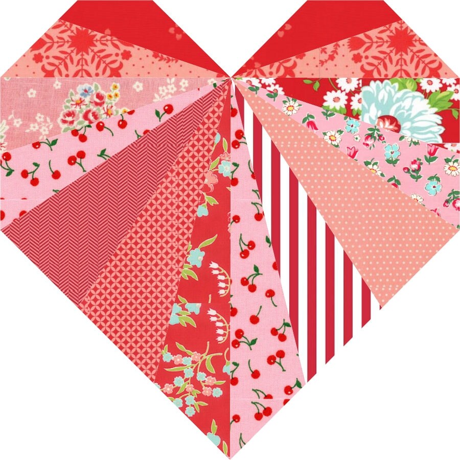 Spread the Love Foundation Paper Piecing Quilt Block PDF Pattern - Instant Download