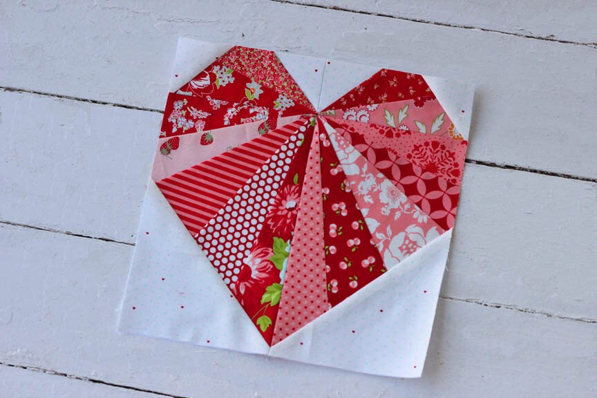 Spread the Love Foundation Paper Piecing Quilt Block PDF Pattern - Instant Download