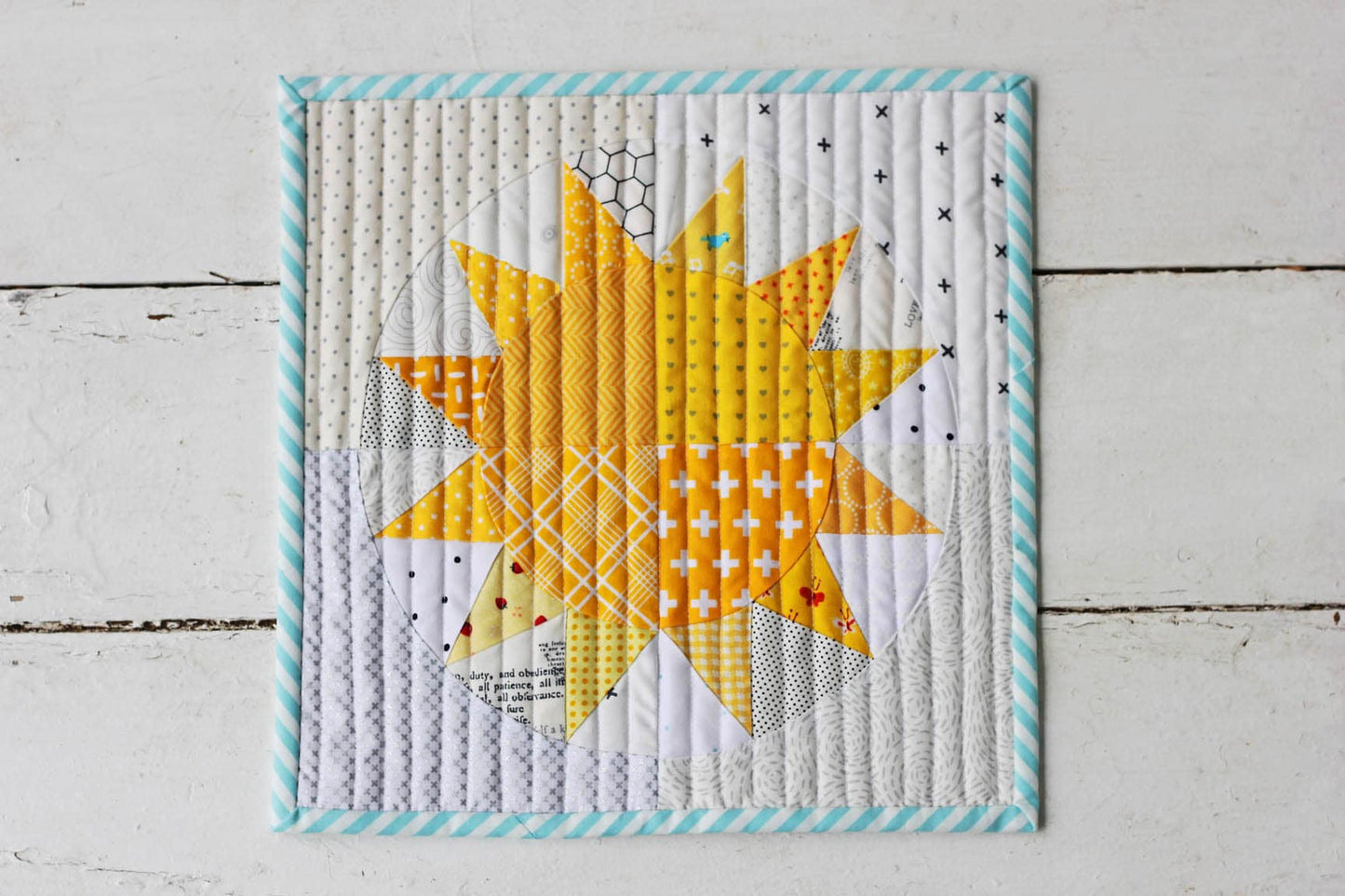 You Are My Sunshine Mini Quilt PDF Pattern - Instant Download
