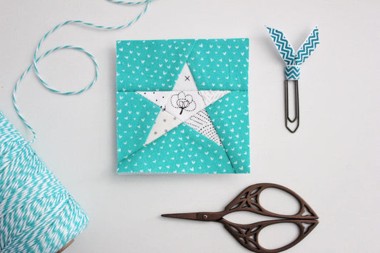 Tiny Star Foundation Paper Piecing Quilt Block PDF Pattern - Instant Download