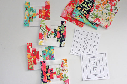 Tiny Courthouse Steps Foundation Paper Piecing Quilt Block PDF Pattern - Instant Download