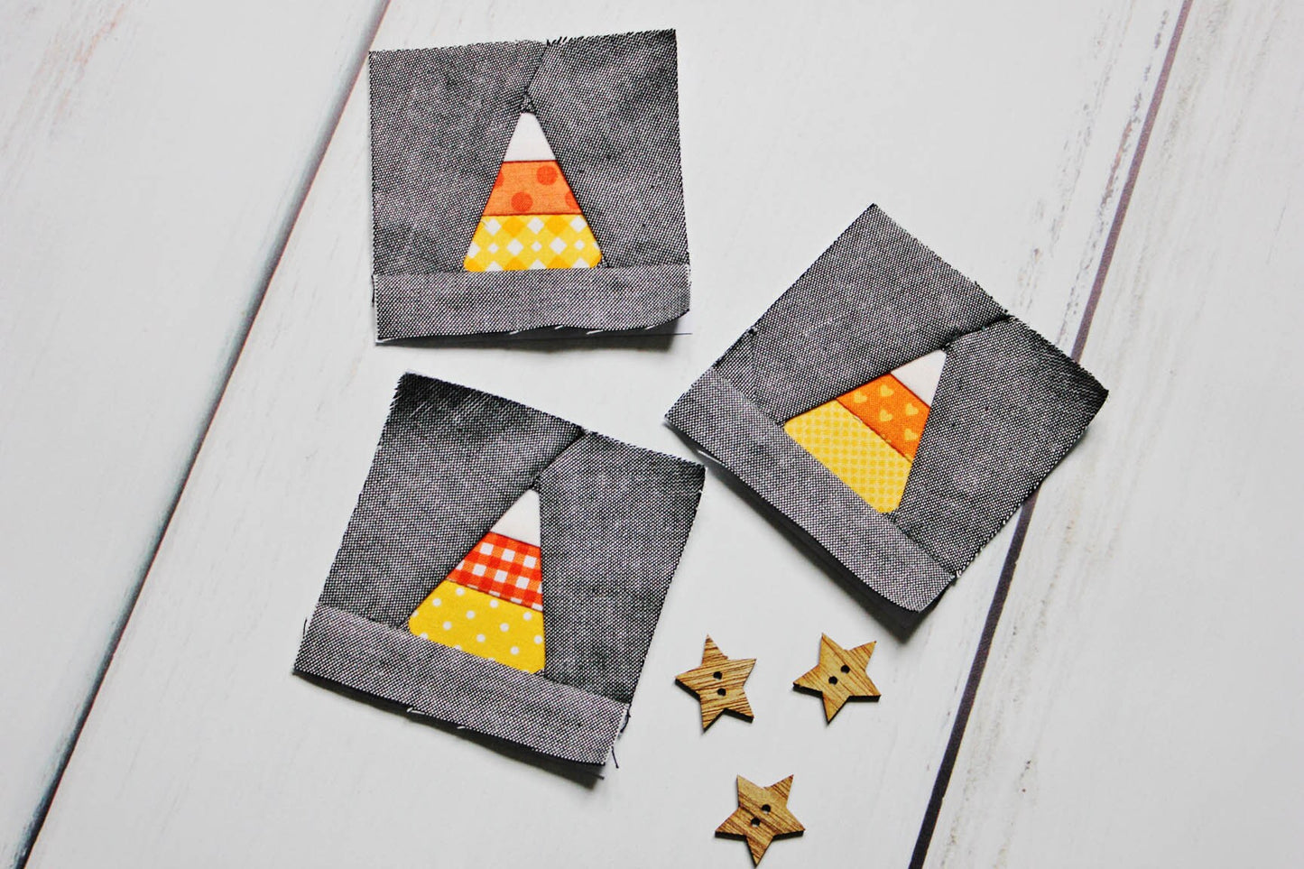 Candy Corn Foundation Paper Pieced Quilt Block PDF Pattern - Instant Download