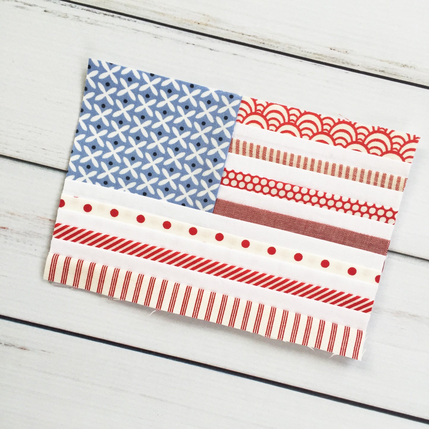 American Flag Foundation Paper Piecing Quilt Block PDF Pattern - Instant Download