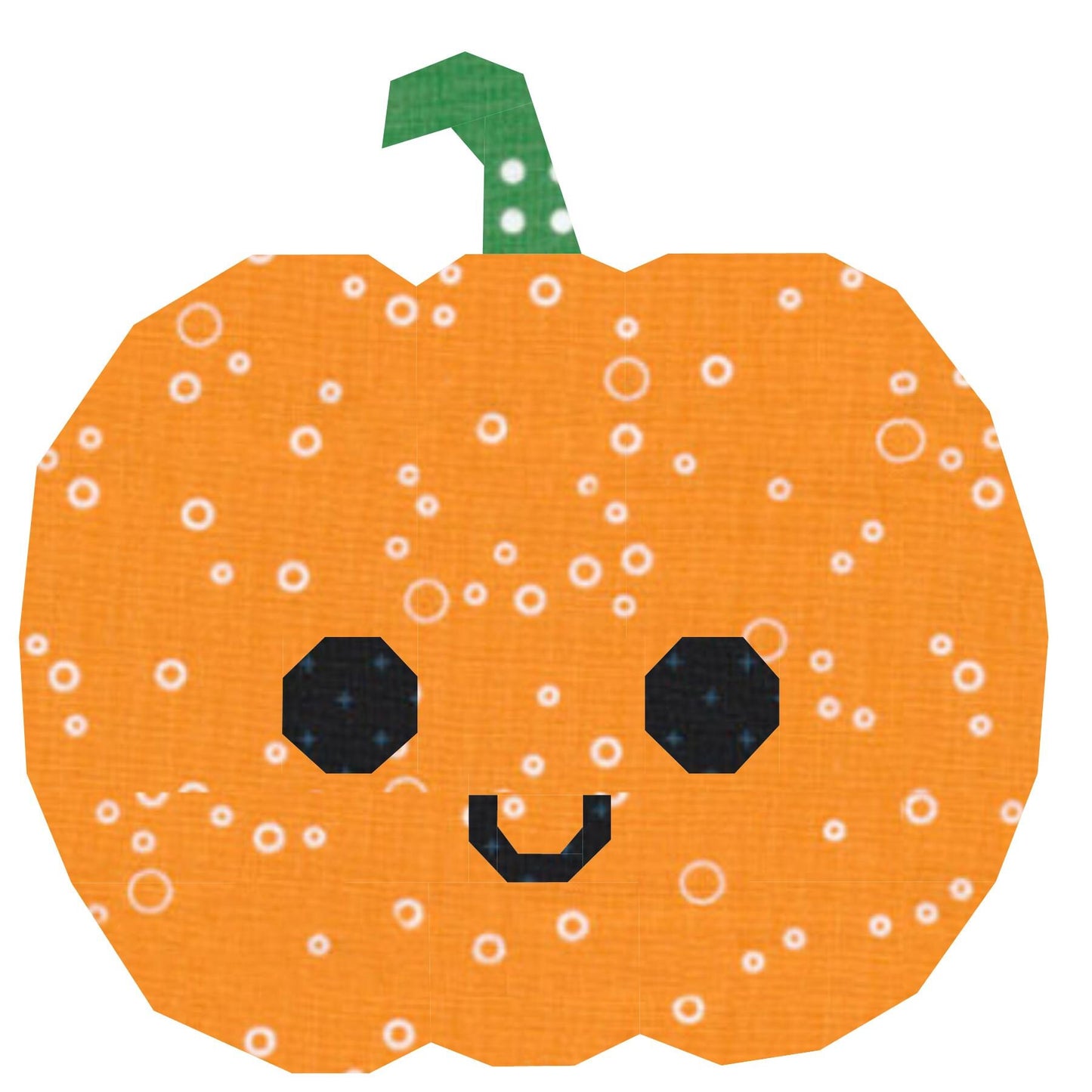 Cute Pumpkin Foundation Paper Piecing Quilt Block PDF Pattern - Instant Download
