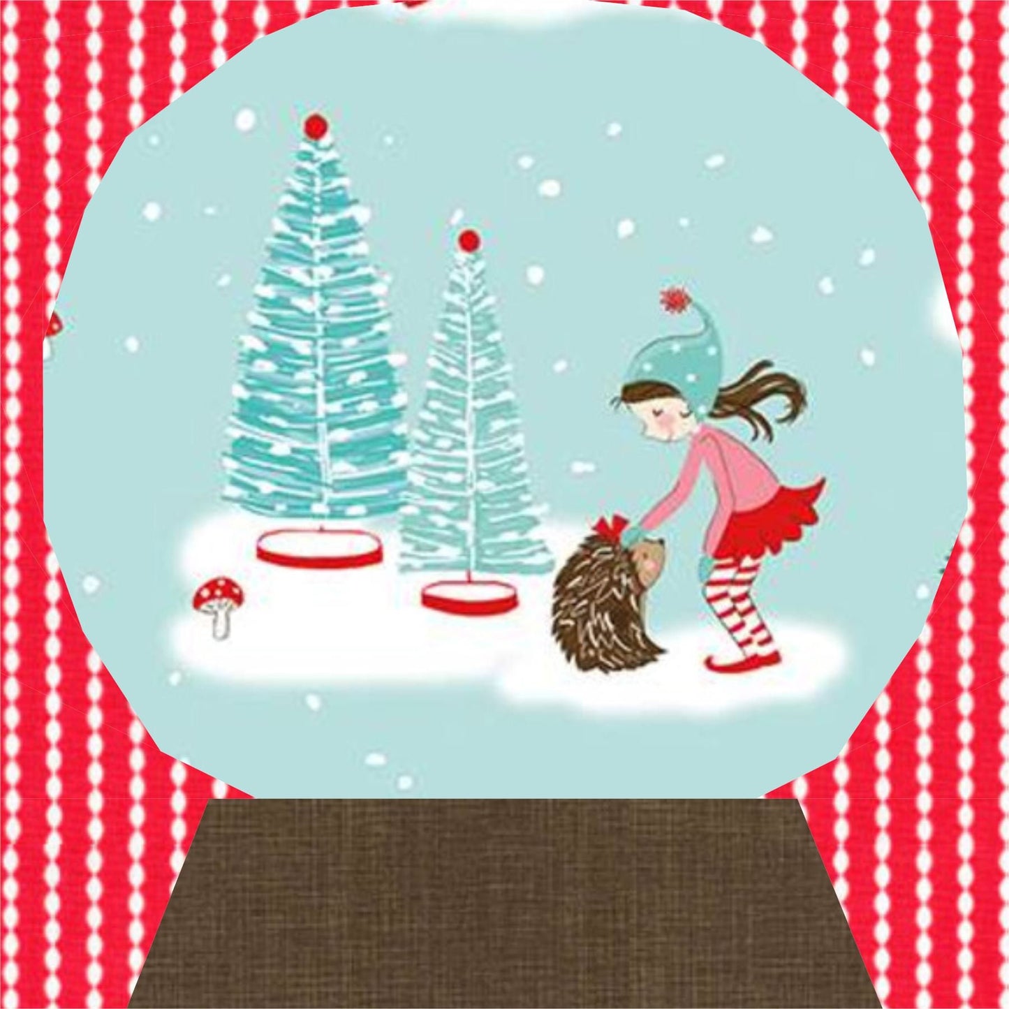 Snow Globe Foundation Paper Piecing Quilt Block PDF Pattern - Instant Download