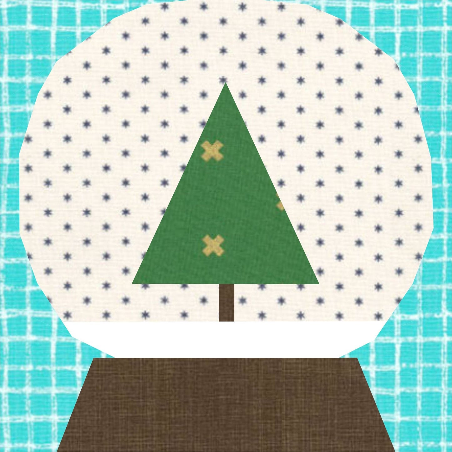 Snow Globe Foundation Paper Piecing Quilt Block PDF Pattern - Instant Download