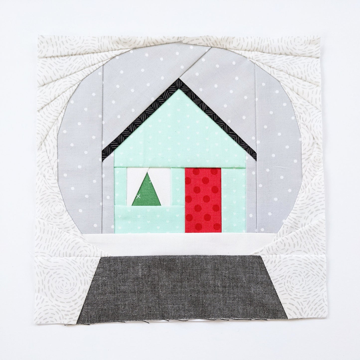 Snow Globe Foundation Paper Piecing Quilt Block PDF Pattern - Instant Download