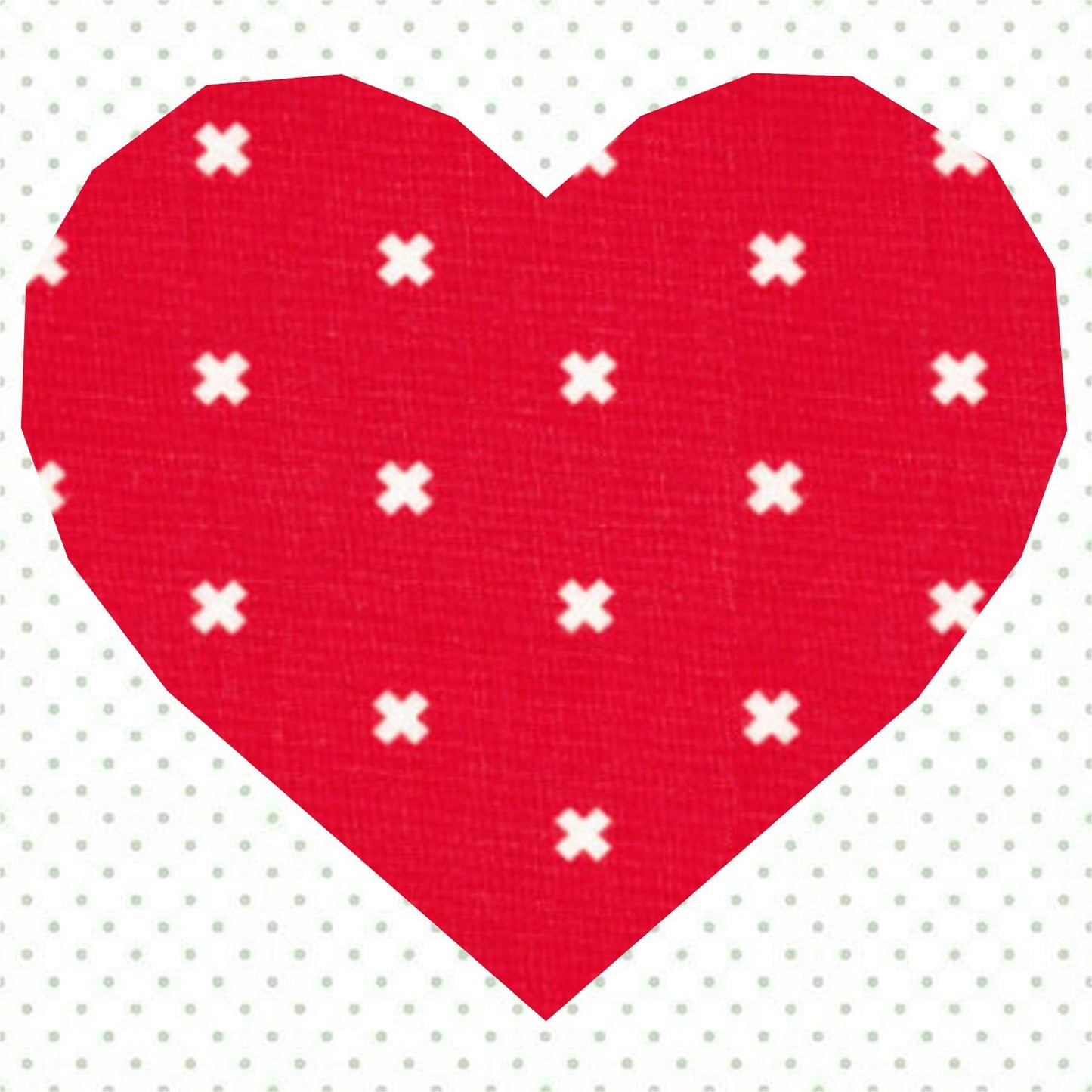 Classic Heart Foundation Paper Piecing Quilt Block PDF Pattern - Instant Download
