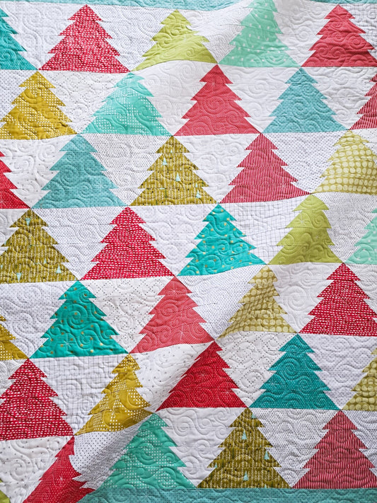 Merry Little Trees Quilt and Table Runner PDF Pattern Bundle - Instant Download